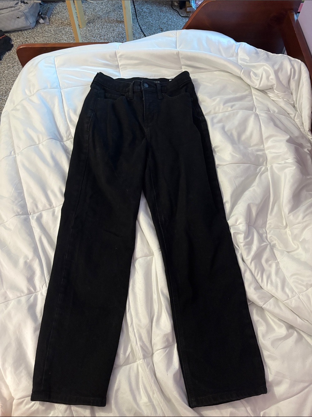Old Navy Black Straight-Leg Jeans
